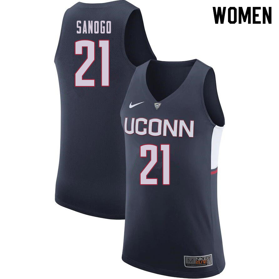 Women #21 Adama Sanogo Uconn Huskies College Basketball Jerseys Sale-Navy - Click Image to Close